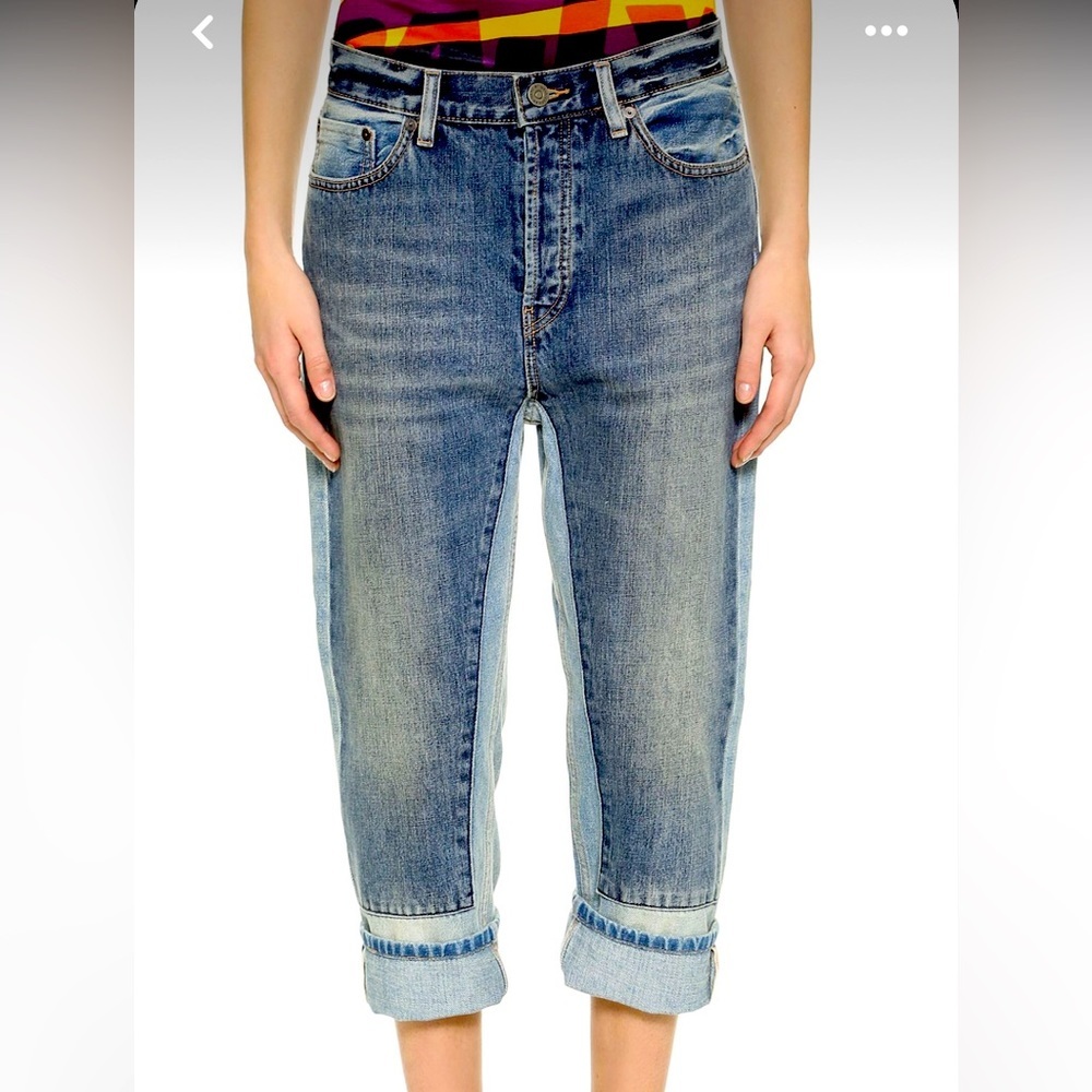 Marc Jacobs RARE big jeans DOUBLE TROUBLE denim sz 27 oversized selvege 32 waist - Picture 2 of 12
